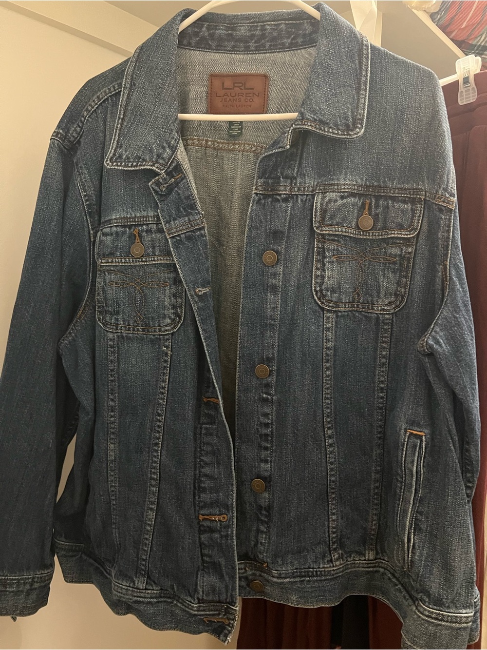 Ralph Lauren Men's Blue Denim Jacket - Button Front Trucker Style